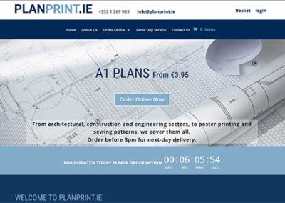 Web Design Case Study:  Plan Print Dublin