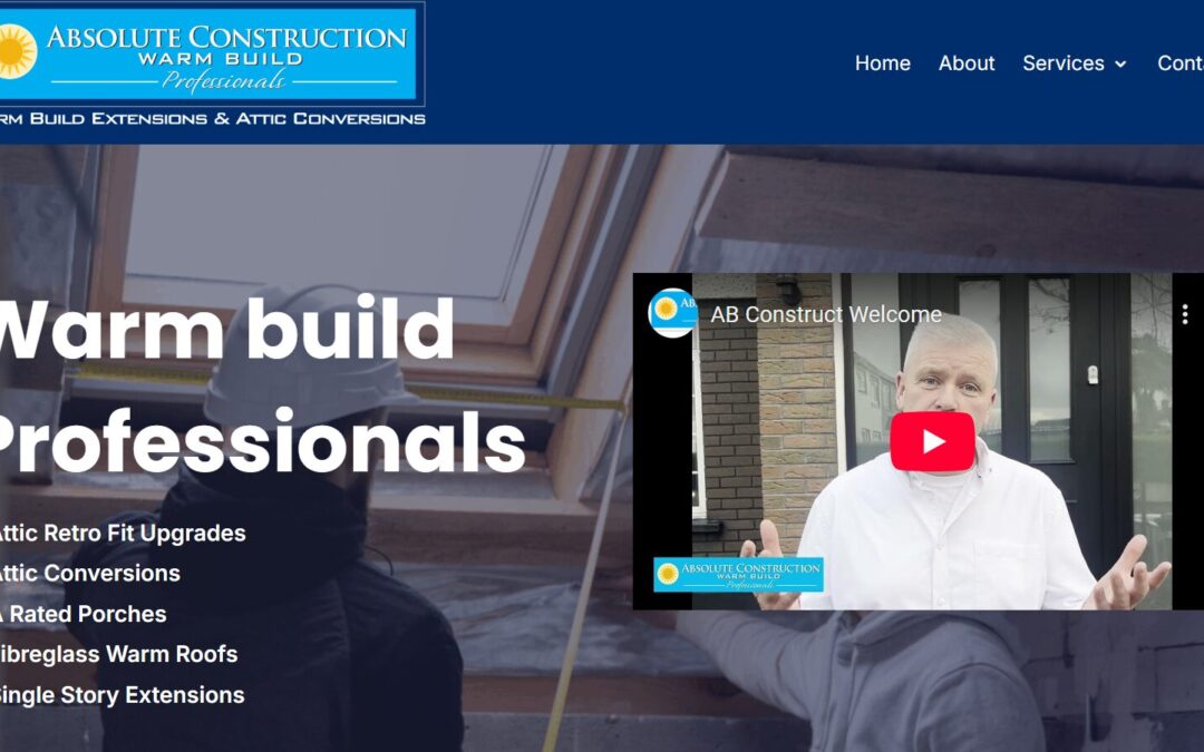 Web Design Case Study: Absolute Construction by Nua Web Design