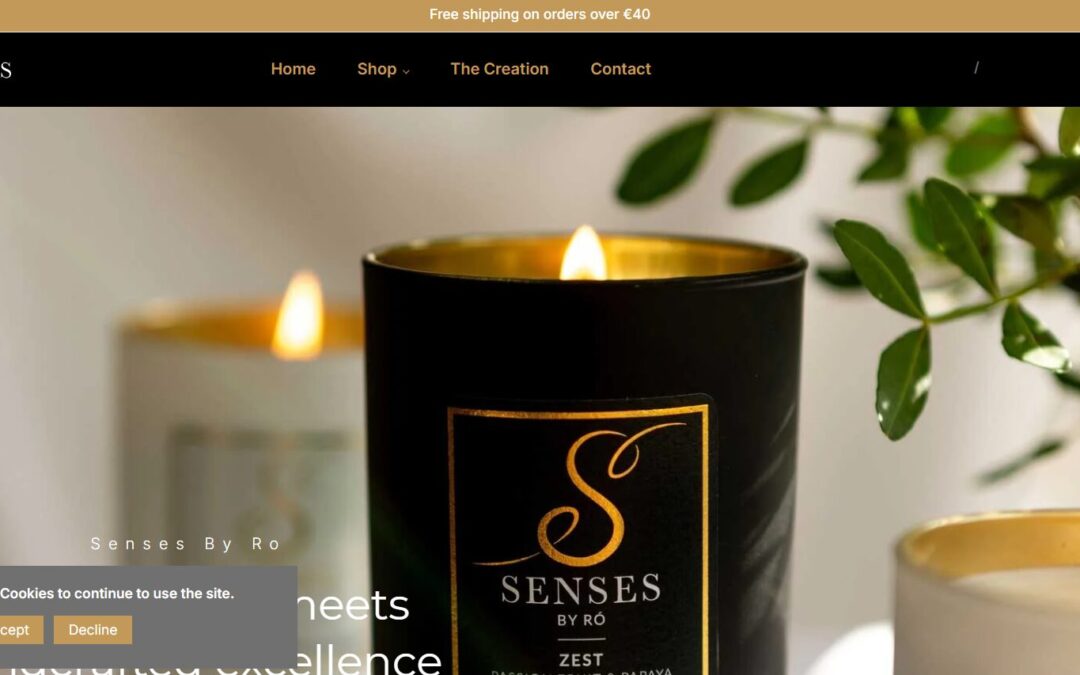 Web Design Case Study: Senses by Ró by Nua Web Design